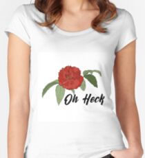 Oh Heck Flower Women's Fitted Scoop T-Shirt