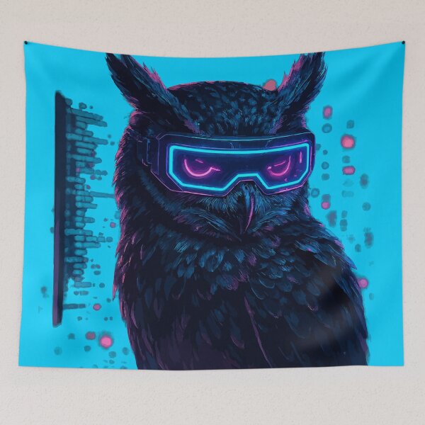 Item preview, Neon Hacker Owl designed and sold by xmoudx.