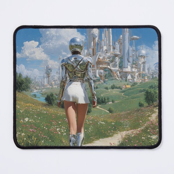 Item preview, Futuristic Cyborg – Retro Sci-Fi Art 2 designed and sold by Velvetcosmonova.