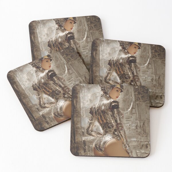 Item preview, Futuristic Cyborg – Retro Sci-Fi Art 1 designed and sold by Velvetcosmonova.
