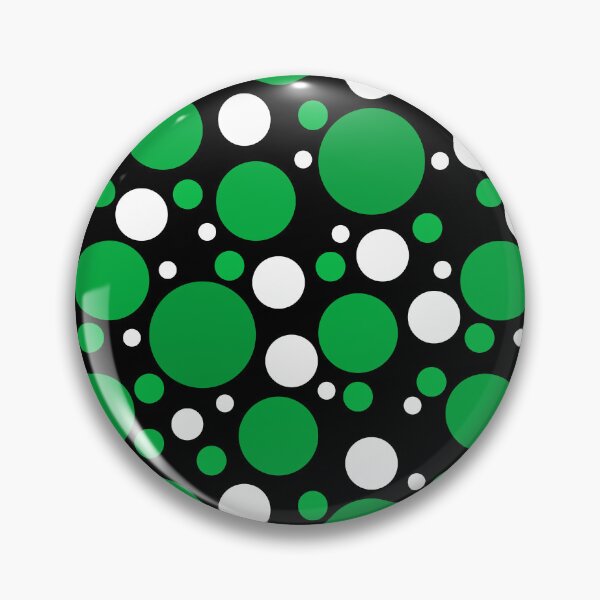 Item preview, Abstract Random Green and White Polka Dots On Black  designed and sold by POLKAIWERX.