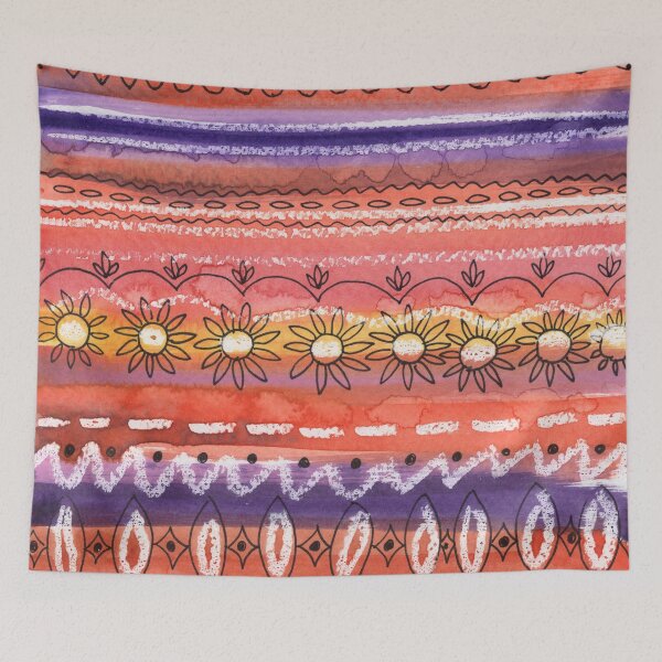 Item preview, Pattern Of Sunny Yellow And Purple Lines Drops Eyes Suns designed and sold by Irina Sztukowski.
