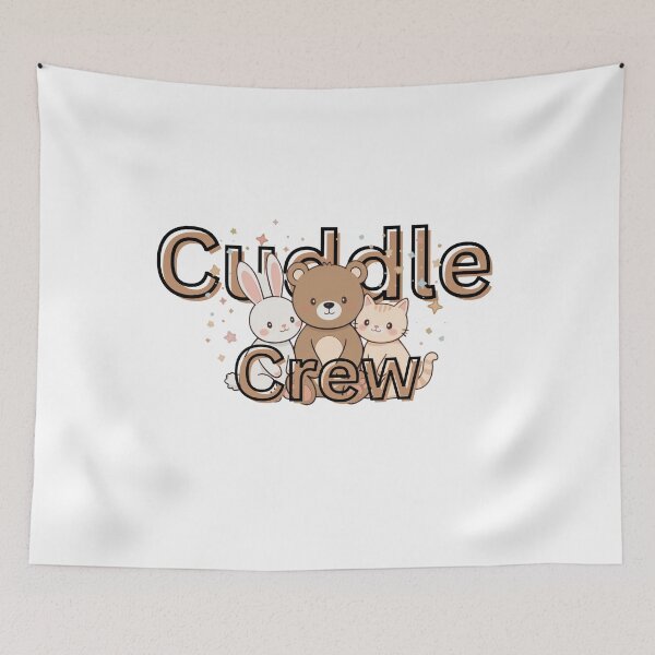 Artikelvorschau, Cuddle Crew – Süßes Bären-Häschen-Katzen-Freunde-Geschenk für Tierliebhaber entworfen und verkauft von Cozyscribbles.