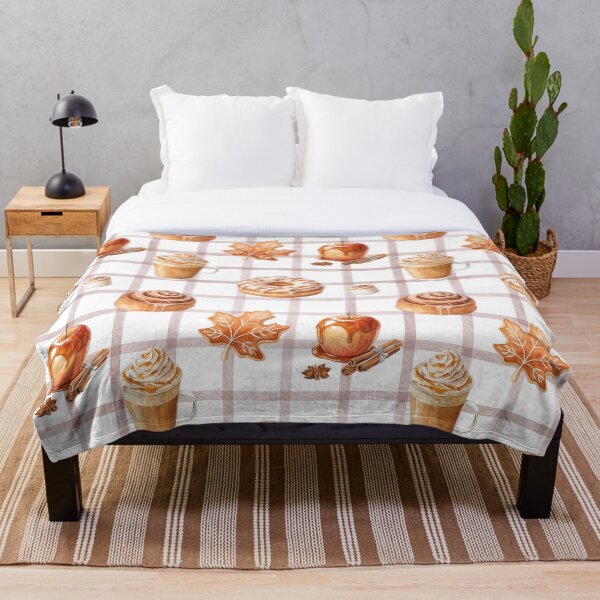 Item preview, Cozy Autumn Sweets and Latte Watercolor Seamless Pattern designed and sold by Pani-Malyuvalka.