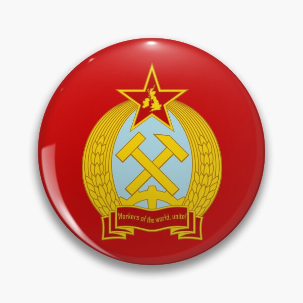 Item preview, Alternate History Communist UK Poster | Soviet-British Emblem Art - Revolutionary Britain Map, Hammer & Sickle Flag Design & Retro Propaganda Stickers designed and sold by RevolutionToday.