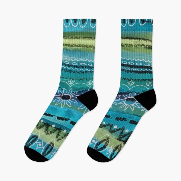 Item preview, Pattern Of Indigo Blue Teal Green Lines Drops Eyes Suns designed and sold by Irina Sztukowski.