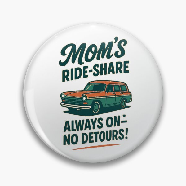 Item preview, Mom’s Ride-Share – Funny Retro Mom Taxi Service designed and sold by flagylART.