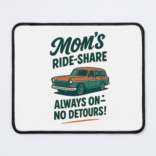 Item preview, Mom’s Ride-Share – Funny Retro Mom Taxi Service designed and sold by flagylART.