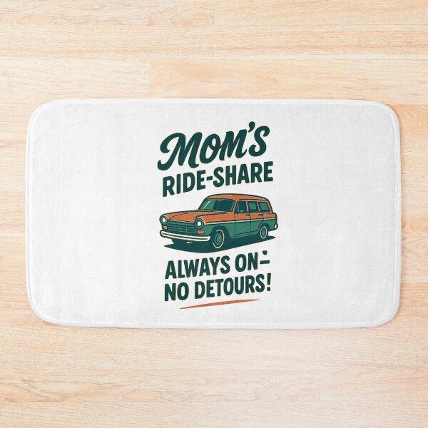 Item preview, Mom’s Ride-Share – Funny Retro Mom Taxi Service designed and sold by flagylART.