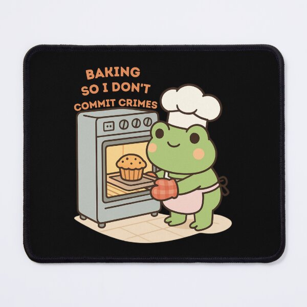 Item preview, Baking So I don't Commit Crimes -Funny Kawaii Baker Froggy designed and sold by Artistusha.