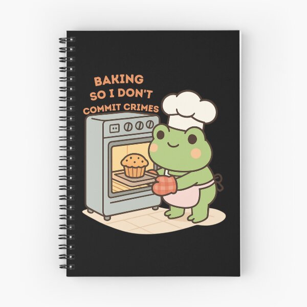 Item preview, Baking So I don't Commit Crimes -Funny Kawaii Baker Froggy  designed and sold by Artistusha.