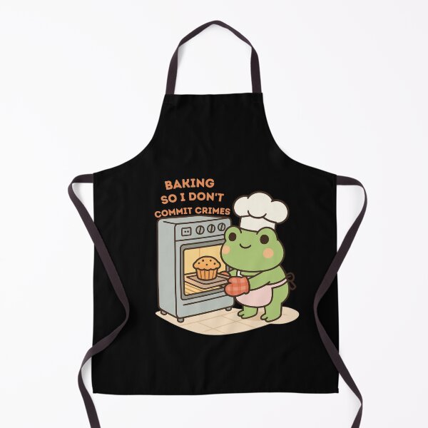 Item preview, Baking So I don't Commit Crimes -Funny Kawaii Baker Froggy designed and sold by Artistusha.