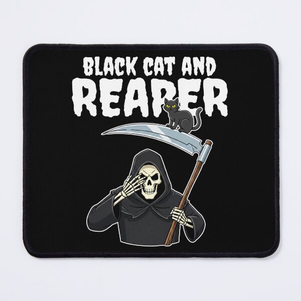 Item preview, BLACK CAT AND REAPER - GRIM REAPER HALLOWEEN designed and sold by KEF Custom.