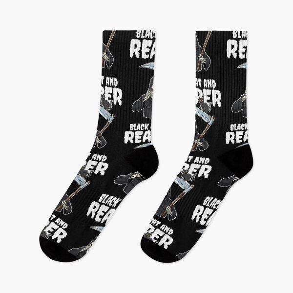 Item preview, BLACK CAT AND REAPER - GRIM REAPER HALLOWEEN designed and sold by KEF Custom.
