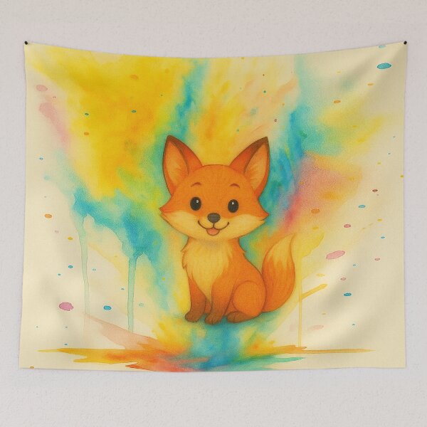 Item preview, Happy Cartoon Fox Artwork with Vibrant Colors designed and sold by SYYmas.