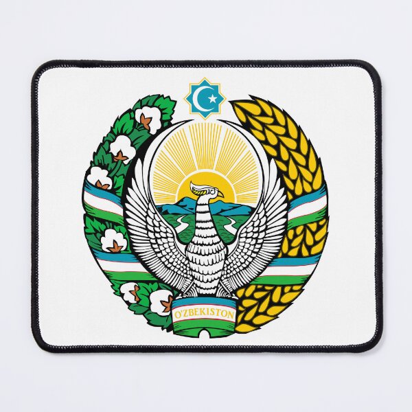 Artikelvorschau, Nationales Emblem-Siegel von Usbekistan, Usbekisch, Ozbekiston entworfen und verkauft von ak7sailor.
