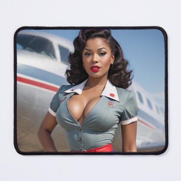 Item preview, Flight Attendant Pin Up – 1940s Vintage Airline Stewardess Retro Art designed and sold by MissSaylor.