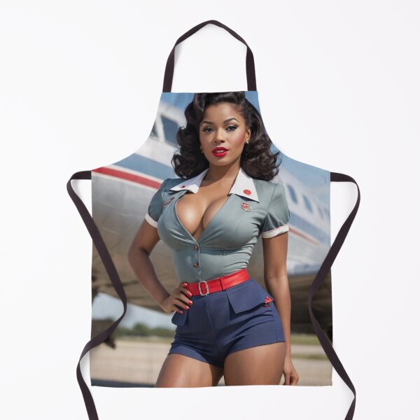 Item preview, Flight Attendant Pin Up – 1940s Vintage Airline Stewardess Retro Art designed and sold by MissSaylor.