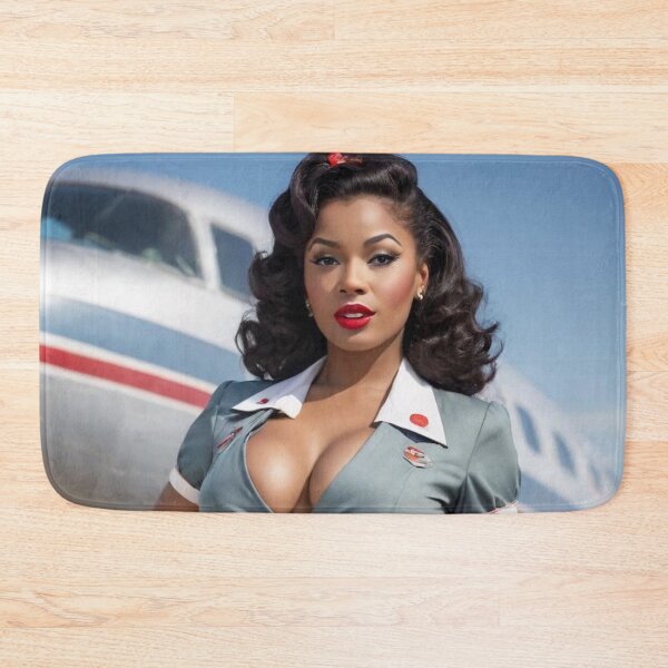 Item preview, Flight Attendant Pin Up – 1940s Vintage Airline Stewardess Retro Art designed and sold by MissSaylor.