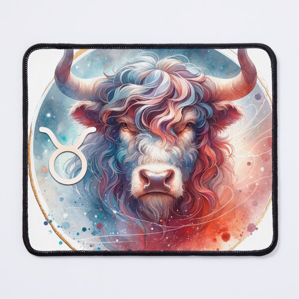 Item preview, Watercolor Mystic Zodiac Clipart- Taurus designed and sold by Eiwaprints.