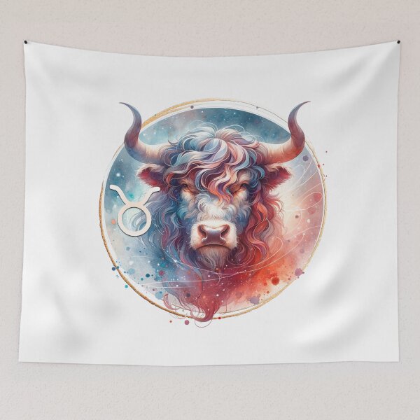 Artikelvorschau, Aquarell Mystic Zodiac Clipart - Stier entworfen und verkauft von Eiwaprints.
