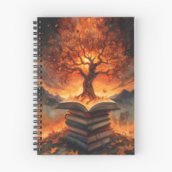 Item preview, Magical watercolor books – fantasy, fire designed and sold by The Dream Lab.