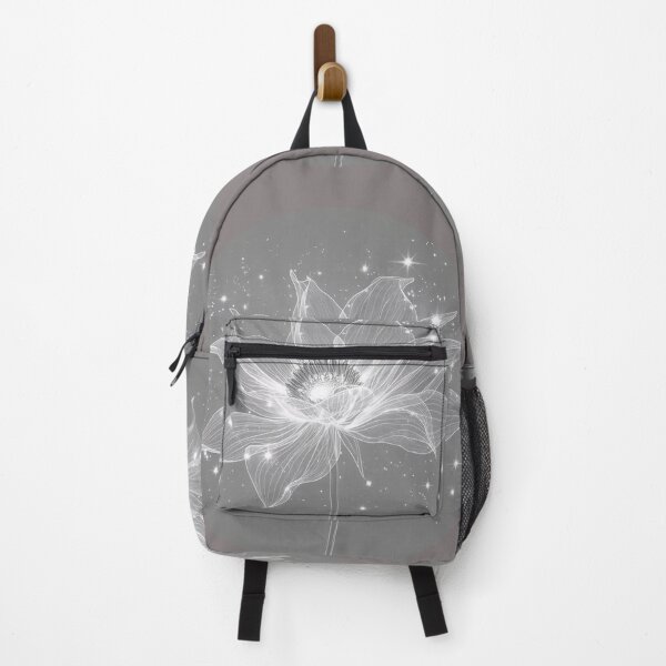 Item preview, Delicate blossom – Magical white flower on an elegant gray background designed and sold by Jennah.