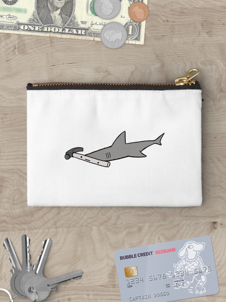 Thumbnail 3 of 4, Zipper Pouch, Hammerhead Shark designed and sold by cheezup.