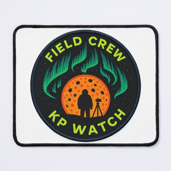 Item preview, Aurora Field Crew – KP Watch Patch Tee (Northern Lights Chaser) designed and sold by POD DYNASTY.