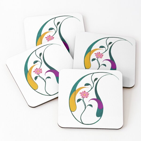 Item preview,  Persian Crescent Floral Art | Elegant Oriental Design designed and sold by SHADOONEH STUDIO.