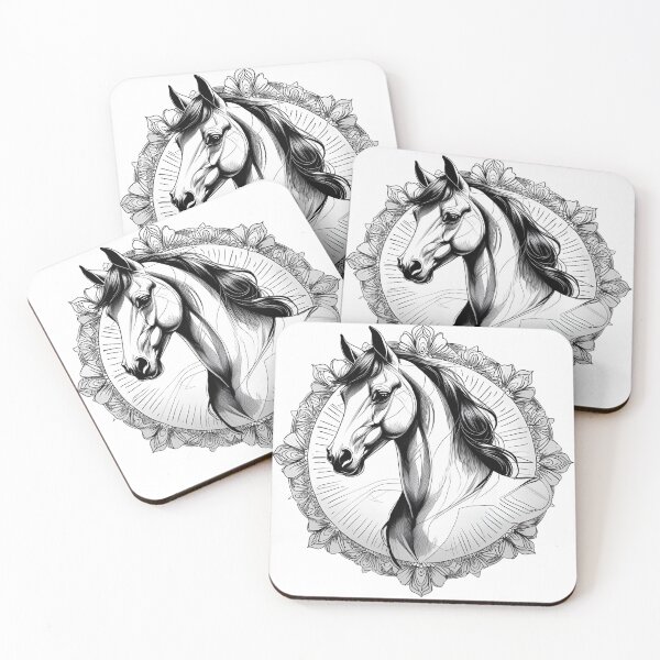 Item preview, A beautiful horse in mandala form designed and sold by Tonikreativ.