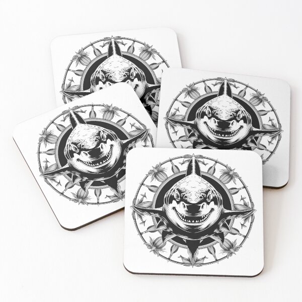 Item preview, A scary shark in mandala form designed and sold by Tonikreativ.