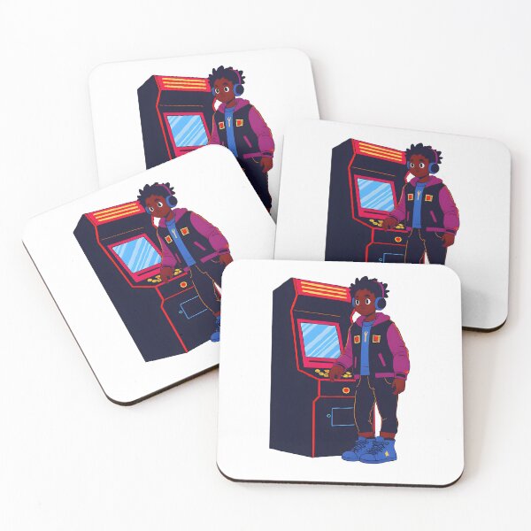Item preview, Arcade Nights – Cool Black Anime Boy in Neon Streetwear designed and sold by OsasChild.