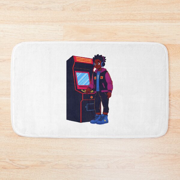 Item preview, Arcade Nights – Cool Black Anime Boy in Neon Streetwear designed and sold by OsasChild.