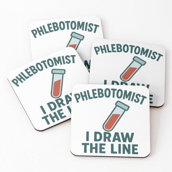 Item preview, Phlebotomist – I Draw the Line | Funny Medical Lab Tech Gift designed and sold by Dragonfly-10.