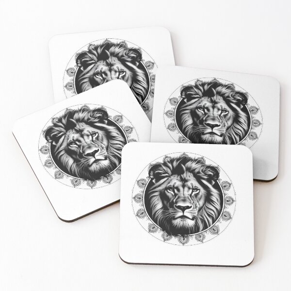 Item preview, A magnificent lion in mandala form designed and sold by Tonikreativ.
