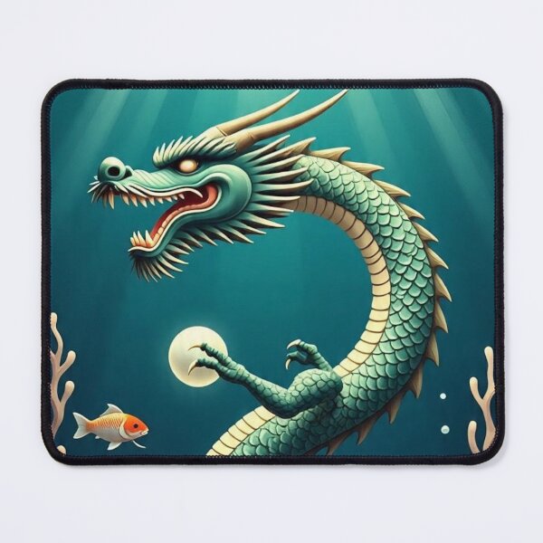 Item preview, Dragon Beneath the Sea – Japanese Ukiyo-e Ocean Print designed and sold by Vandy Fullam.