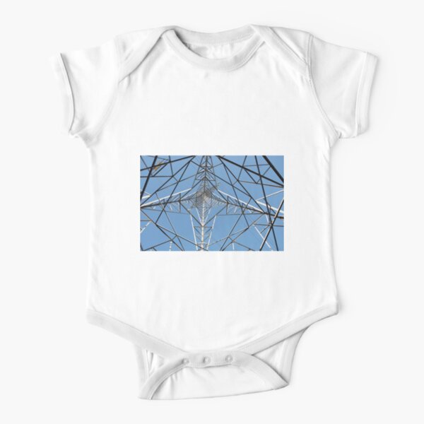 Inside an Electricity Pylon Short Sleeve Baby One-Piece