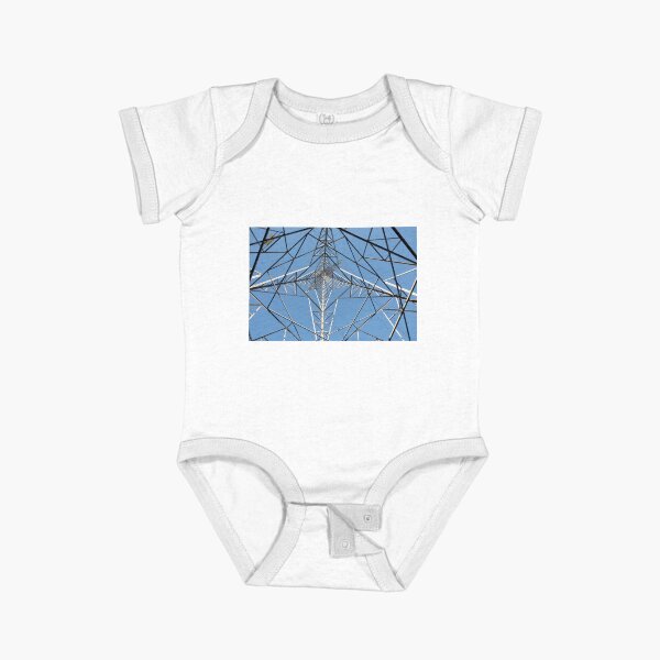 Inside an Electricity Pylon Short Sleeve Baby One-Piece