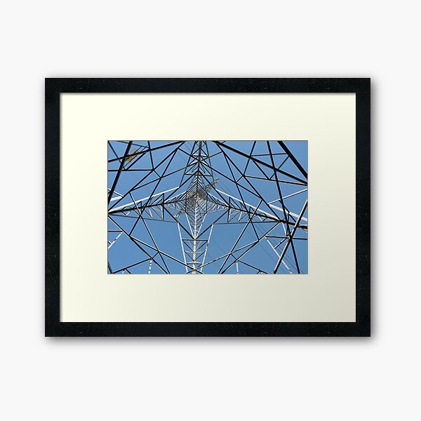 Inside an Electricity Pylon Framed Art Print