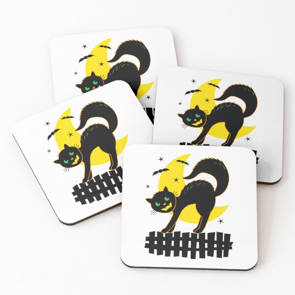 Item preview, Halloween Cute Retro Vintage Black Cat and Moon designed and sold by lukecase.