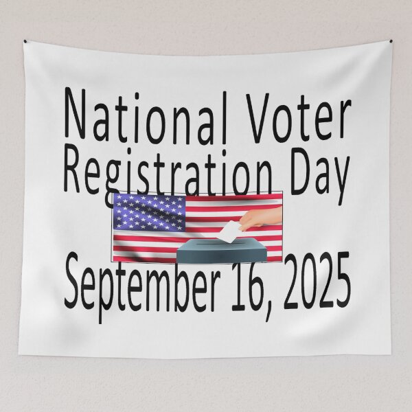 Item preview, National Voter Registration Day 2025 designed and sold by MauveMoves.