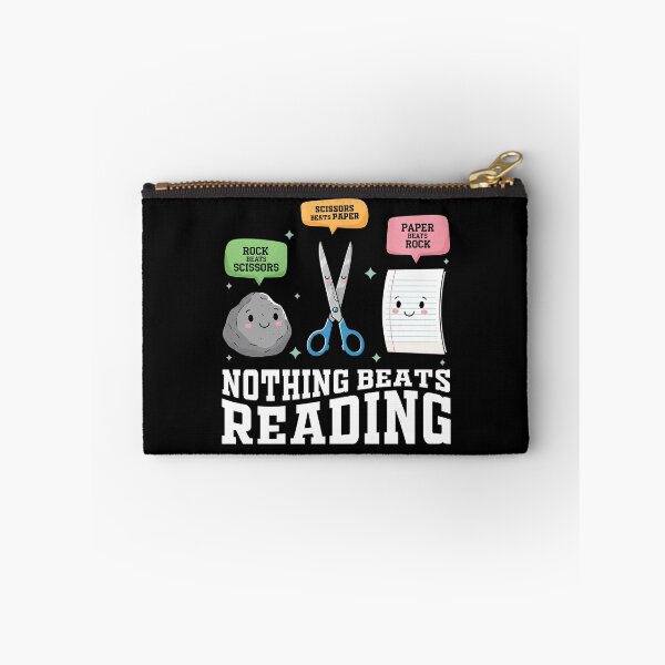 Item preview, Nothing Beats Reading Rock Paper Scissors for Book Lovers Gift designed and sold by JUSTBEELEGANT.