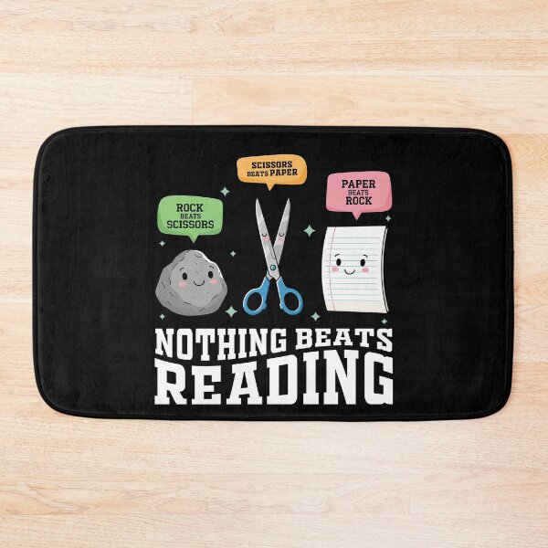 Item preview, Nothing Beats Reading Rock Paper Scissors for Book Lovers Gift designed and sold by JUSTBEELEGANT.