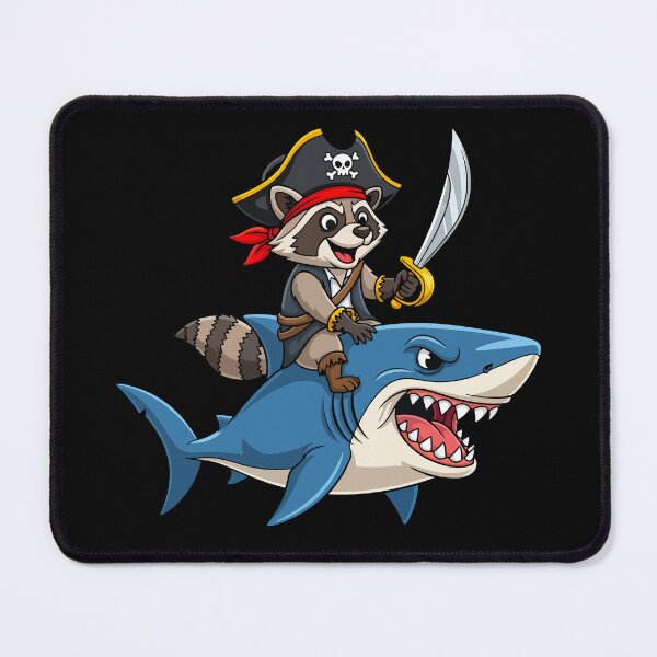 Item preview, Pirate Raccoon Riding Shark Halloween Costume for Boys Kids Gift designed and sold by JUSTBEELEGANT.