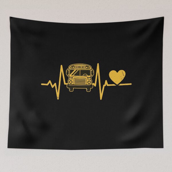 Item preview, School Bus Driver Heartbeat Driver Appreciation Gift designed and sold by JUSTBEELEGANT.