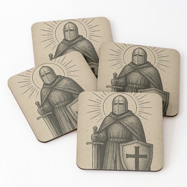 Item preview, Holy Crusader Knight Vintage Illustration designed and sold by photoparadise22.