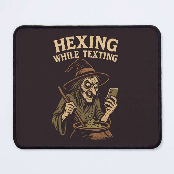 Item preview, ADHD Witch – Hexing While Texting in Vintage Cartoon Style designed and sold by Meandmyshop.