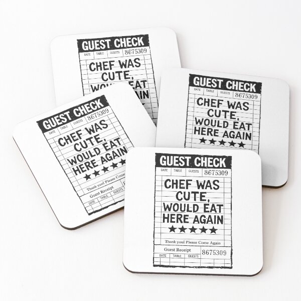 Item preview, Guest Check Chef Was Cute Would Eat Here Again designed and sold by H G  Designs.