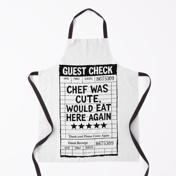 Item preview, Guest Check Chef Was Cute Would Eat Here Again designed and sold by H G Designs.
